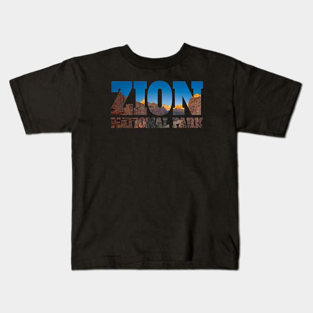 Zion national Park | Utah Kids T-Shirt by Master_of_shirts